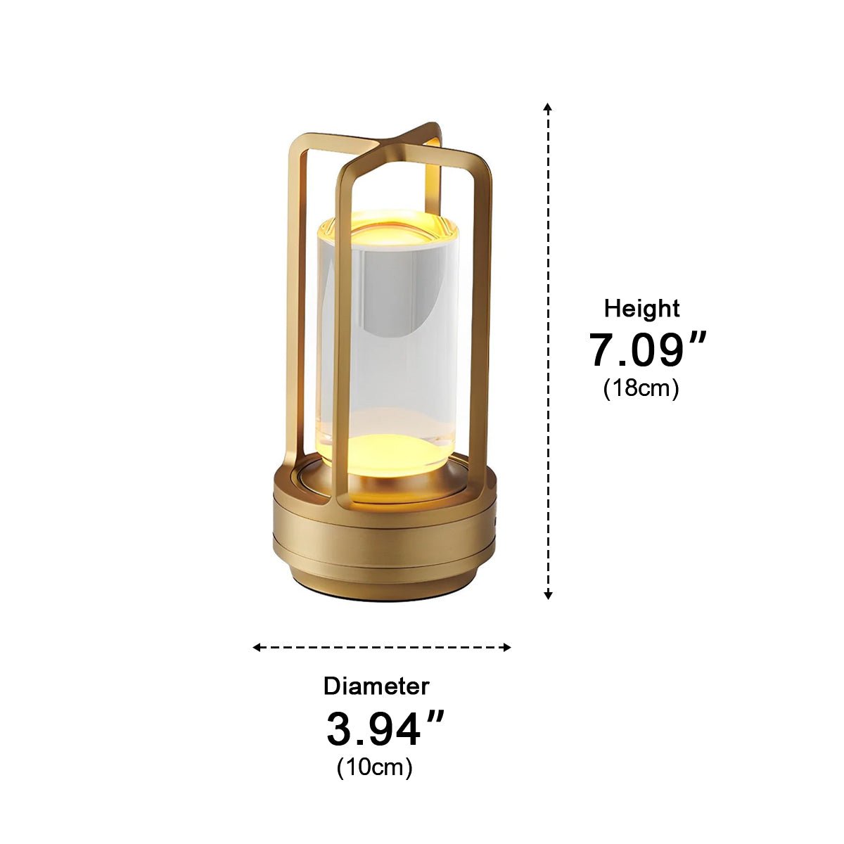 Portable Lantern Cordless Table Lamp
