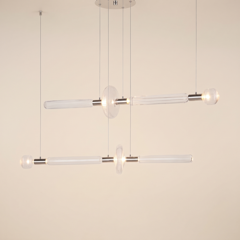 Rastelle Glass Rod Sphere LED Pendant Light