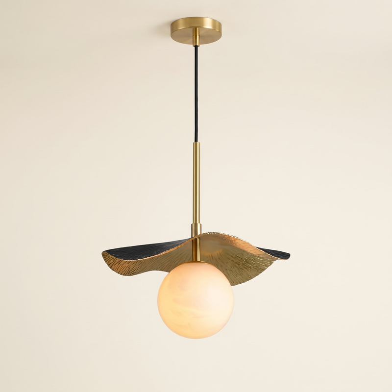 Sarvelle Alabaster Sphere Winged Pendant Light