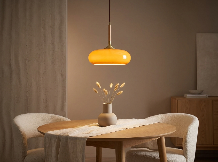 Solara Kitchen Island Glass Pendant Light &mdash; Modern Warmth