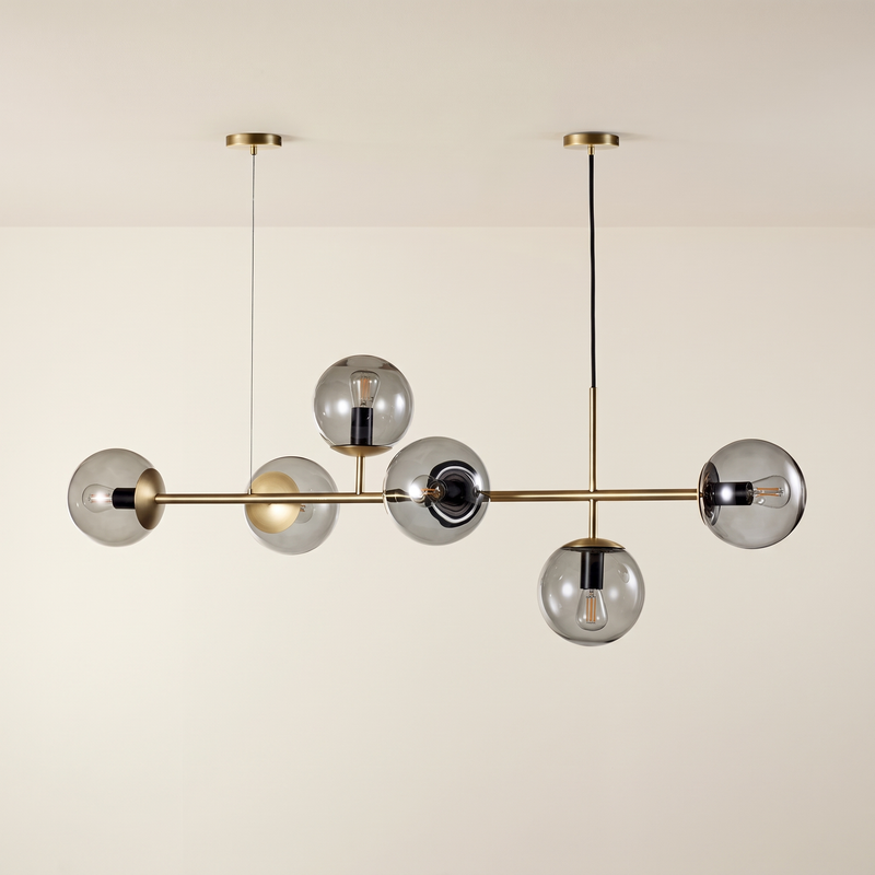 Yarrelle Linear Glass Globe Chandelier