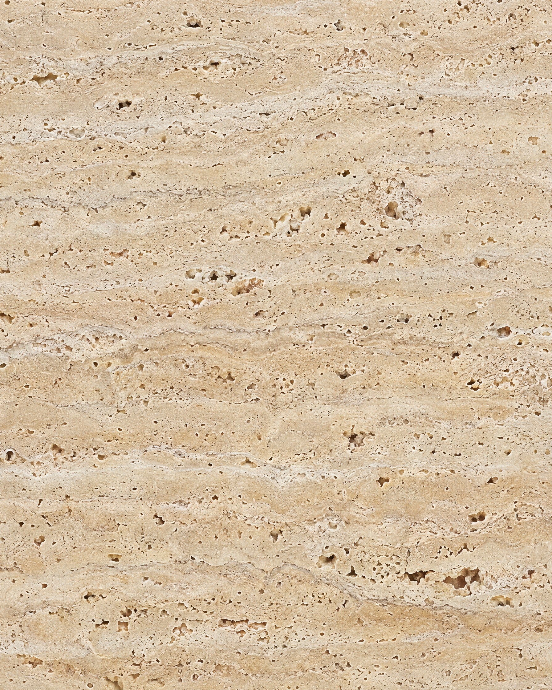 Close-up of the yellow travertine stone used in the Travellin Ceiling Light
